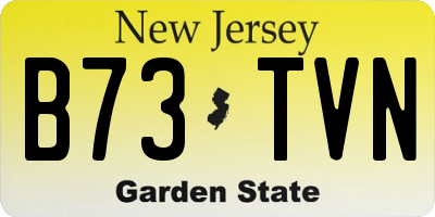 NJ license plate B73TVN