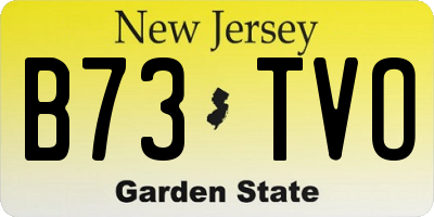 NJ license plate B73TVO