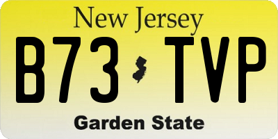 NJ license plate B73TVP
