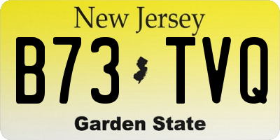 NJ license plate B73TVQ