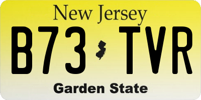 NJ license plate B73TVR
