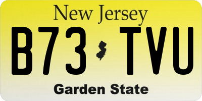 NJ license plate B73TVU