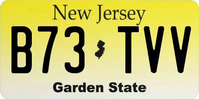 NJ license plate B73TVV