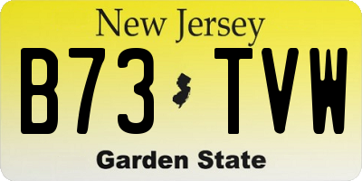 NJ license plate B73TVW