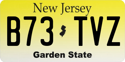 NJ license plate B73TVZ