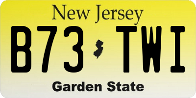 NJ license plate B73TWI