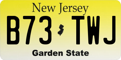 NJ license plate B73TWJ