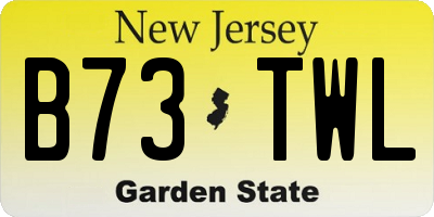 NJ license plate B73TWL
