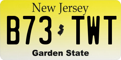 NJ license plate B73TWT