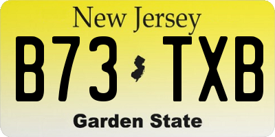 NJ license plate B73TXB