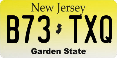 NJ license plate B73TXQ