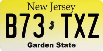 NJ license plate B73TXZ