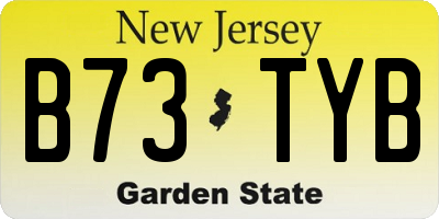 NJ license plate B73TYB