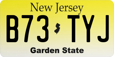 NJ license plate B73TYJ