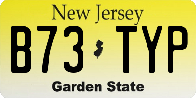 NJ license plate B73TYP