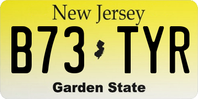 NJ license plate B73TYR