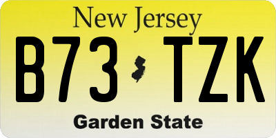 NJ license plate B73TZK