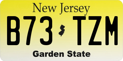NJ license plate B73TZM