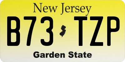 NJ license plate B73TZP