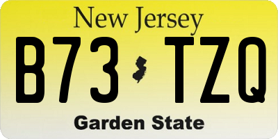 NJ license plate B73TZQ