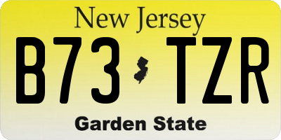 NJ license plate B73TZR