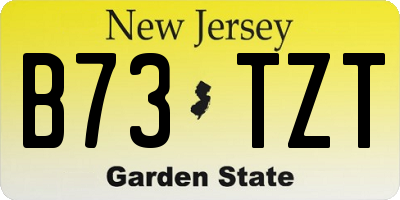 NJ license plate B73TZT