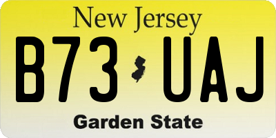 NJ license plate B73UAJ