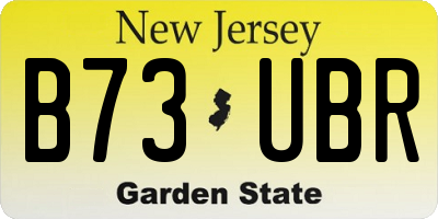 NJ license plate B73UBR