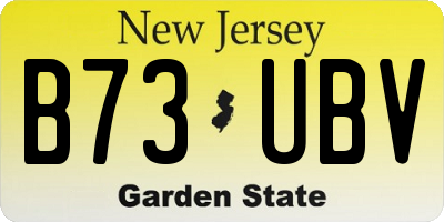 NJ license plate B73UBV