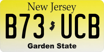 NJ license plate B73UCB