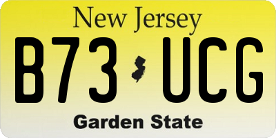 NJ license plate B73UCG
