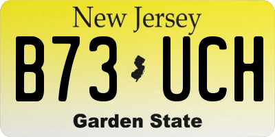 NJ license plate B73UCH