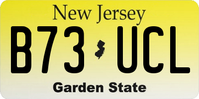 NJ license plate B73UCL
