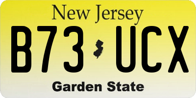 NJ license plate B73UCX
