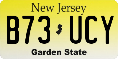 NJ license plate B73UCY
