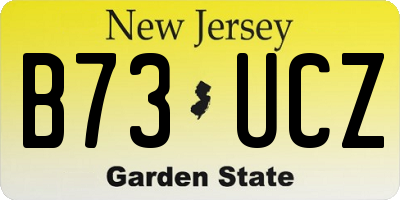 NJ license plate B73UCZ