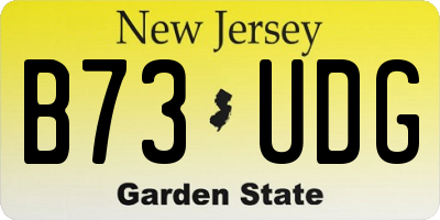 NJ license plate B73UDG