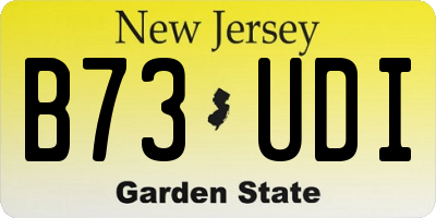 NJ license plate B73UDI