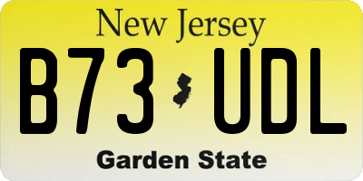NJ license plate B73UDL