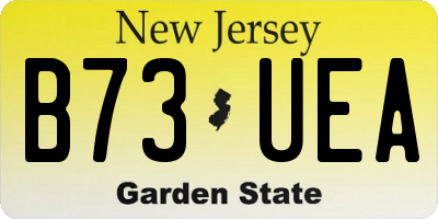NJ license plate B73UEA