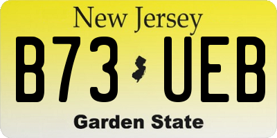 NJ license plate B73UEB