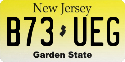 NJ license plate B73UEG