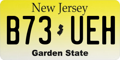 NJ license plate B73UEH