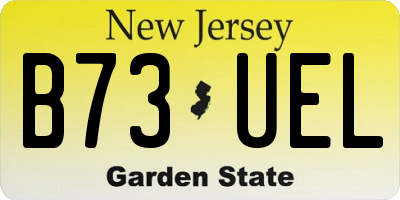NJ license plate B73UEL
