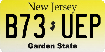 NJ license plate B73UEP