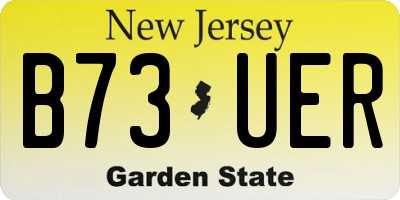 NJ license plate B73UER