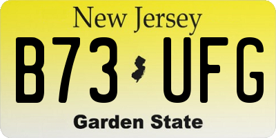 NJ license plate B73UFG