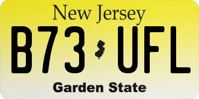 NJ license plate B73UFL