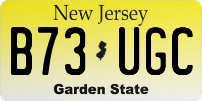 NJ license plate B73UGC