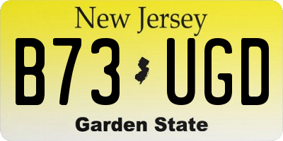 NJ license plate B73UGD